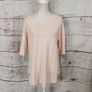Eileen Fisher Half Sleeve Knit Tunic Size Large
